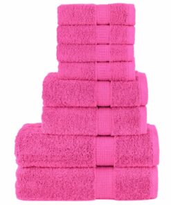 vidaXL 8-delige Handdoekenset SOLUND 600 g/m² roze