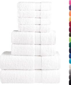 vidaXL 8-delige Handdoekenset SOLUND 600 g/m² wit