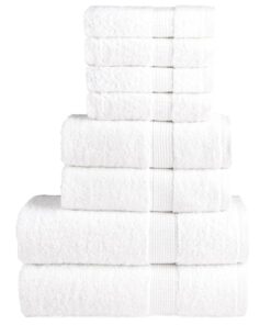 vidaXL 8-delige Handdoekenset SOLUND 600 g/m² wit