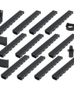 vidaXL Afvoergoten 12 m kunststof 12 st