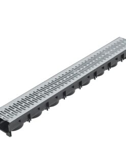 vidaXL Afvoergoten 3 m gegalvaniseerd staal 3 st