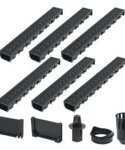 vidaXL Afvoergoten 6 m kunststof 6 st