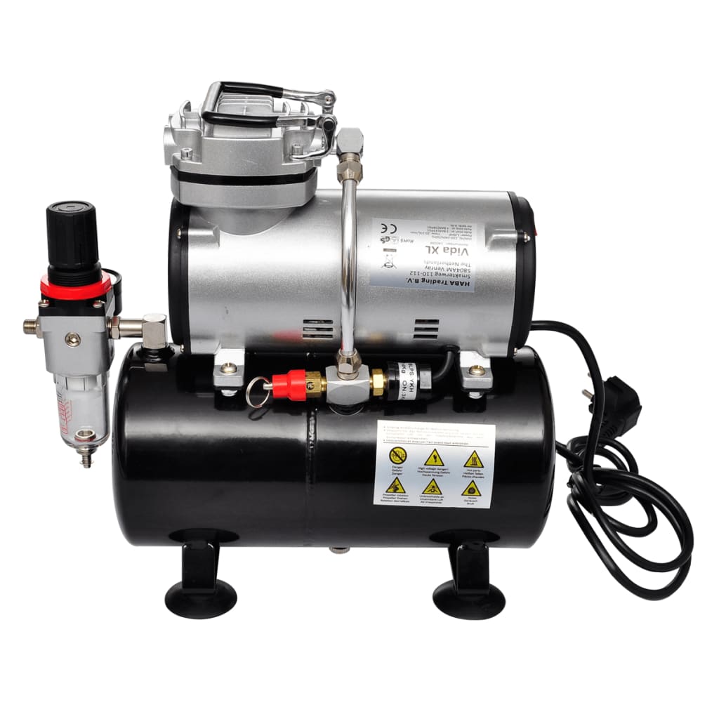 vidaXL Airbrush Compressorset met 3 pistolen - Image 5