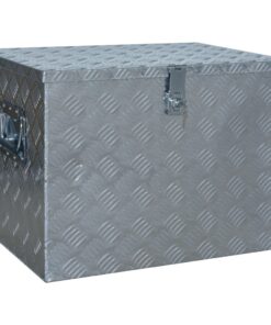 vidaXL Aluminium kist 610x430x455 mm zilverkleurig