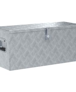 vidaXL Aluminium kist 80x30x35 cm zilverkleurig