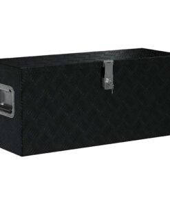 vidaXL Aluminium kist 80x30x35 cm zwart