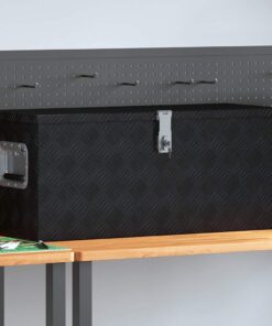 vidaXL Aluminium kist 80x30x35 cm zwart
