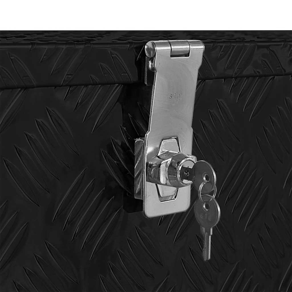 vidaXL Aluminium kist 80x30x35 cm zwart - Image 7