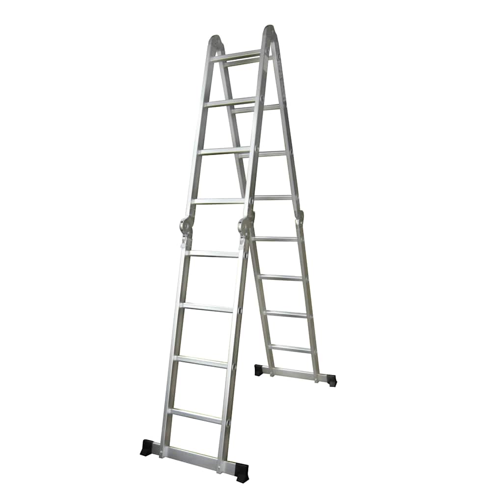 vidaXL Aluminium trapladder 8 treden 150 kg