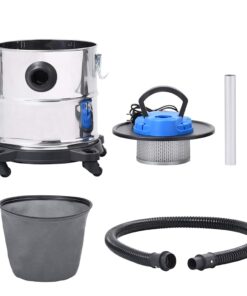 vidaXL Asstofzuiger met HEPA filter 1200 W 20 L roestvrij staal