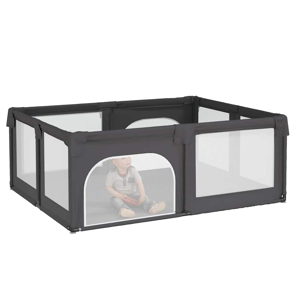 vidaXL Babybox met 2 deuren oxford stof donkergrijs - Image 3