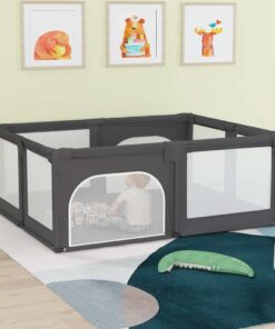 vidaXL Babybox met 2 deuren oxford stof donkergrijs