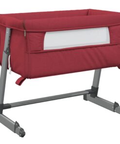 vidaXL Babybox met matras linnen rood