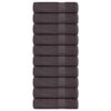 vidaXL Badhanddoeken FROGN 10 st 100x150 cm 360 g/m² antraciet