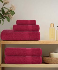 vidaXL Badhanddoeken FROGN 10 st 100x150 cm 360 g/m² bordeaux