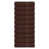 vidaXL Badhanddoeken FROGN 10 st 100x150 cm 360 g/m² bruin