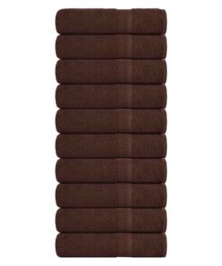 vidaXL Badhanddoeken FROGN 10 st 100x150 cm 360 g/m² bruin