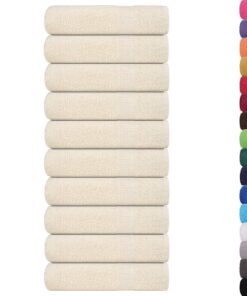 vidaXL Badhanddoeken FROGN 10 st 100x150 cm 360 g/m² crème