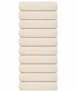 vidaXL Badhanddoeken FROGN 10 st 100x150 cm 360 g/m² crème