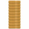 vidaXL Badhanddoeken FROGN 10 st 100x150 cm 360 g/m² goud