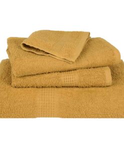 vidaXL Badhanddoeken FROGN 10 st 100x150 cm 360 g/m² goud