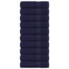vidaXL Badhanddoeken FROGN 10 st 100x150 cm 360 g/m² marineblauw