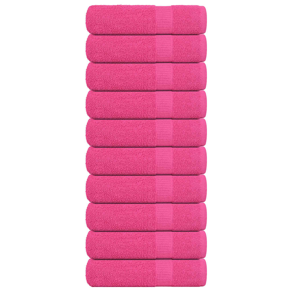 vidaXL Badhanddoeken FROGN 10 st 100x150 cm 360 g/m² roze