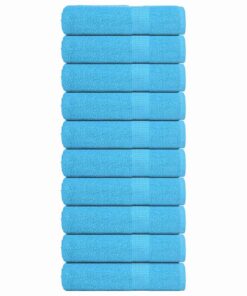 vidaXL Badhanddoeken FROGN 10 st 100x150 cm 360 g/m² turquoise