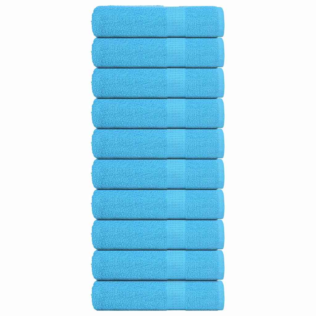 vidaXL Badhanddoeken FROGN 10 st 100x150 cm 360 g/m² turquoise