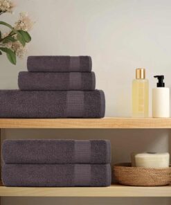 vidaXL Badhanddoeken FROGN 2 st 100x150 cm 360 g/m² antraciet