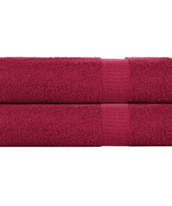 vidaXL Badhanddoeken FROGN 2 st 100x150 cm 360 g/m² bordeaux
