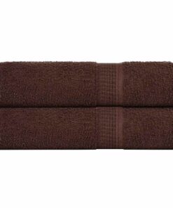 vidaXL Badhanddoeken FROGN 2 st 100x150 cm 360 g/m² bruin