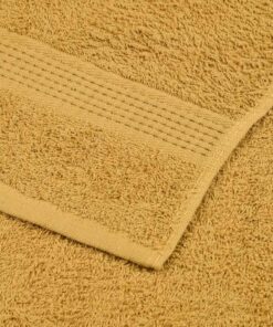 vidaXL Badhanddoeken FROGN 2 st 100x150 cm 360 g/m² goud
