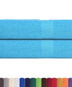 vidaXL Badhanddoeken FROGN 2 st 100x150 cm 360 g/m² turquoise