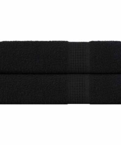 vidaXL Badhanddoeken FROGN 2 st 100x150 cm 360 g/m² zwart