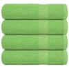 vidaXL Badhanddoeken FROGN 4 st 100x150 cm 360 g/m² appelgroen