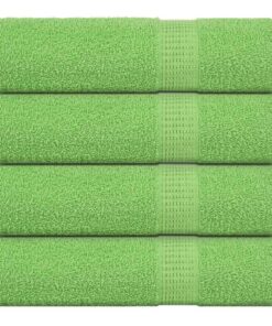 vidaXL Badhanddoeken FROGN 4 st 100x150 cm 360 g/m² appelgroen