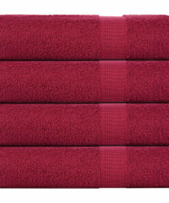 vidaXL Badhanddoeken FROGN 4 st 100x150 cm 360 g/m² bordeaux