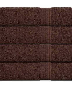 vidaXL Badhanddoeken FROGN 4 st 100x150 cm 360 g/m² bruin