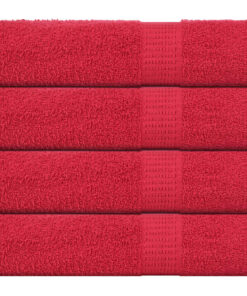 vidaXL Badhanddoeken FROGN 4 st 100x150 cm 360 g/m² rood