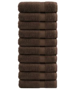 vidaXL Badhanddoeken SOLUND 10 st 600 g/m² 100x150 cm bruin