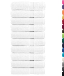 vidaXL Badhanddoeken SOLUND 10 st 600 g/m² 100x150 cm wit