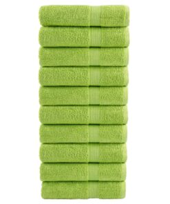 vidaXL Badhanddoeken SOLUND 10 st 600 g/m² 70x140 cm appelgroen