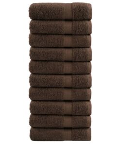 vidaXL Badhanddoeken SOLUND 10 st 600 g/m² 70x140 cm bruin