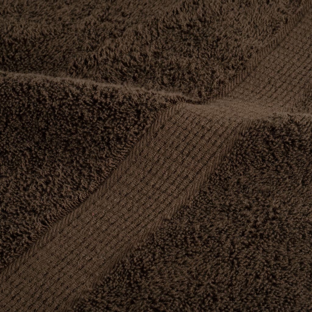 vidaXL Badhanddoeken SOLUND 10 st 600 g/m² 70x140 cm bruin - Image 7