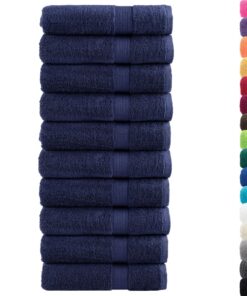 vidaXL Badhanddoeken SOLUND 10 st 600 g/m² 70x140 cm marineblauw