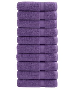vidaXL Badhanddoeken SOLUND 10 st 600 g/m² 70x140 cm paars