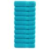 vidaXL Badhanddoeken SOLUND 10 st 600 g/m² 70x140 cm turquoise