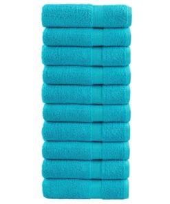vidaXL Badhanddoeken SOLUND 10 st 600 g/m² 70x140 cm turquoise