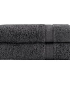 vidaXL Badhanddoeken SOLUND 2 st 600 g/m² 100x150 cm antraciet